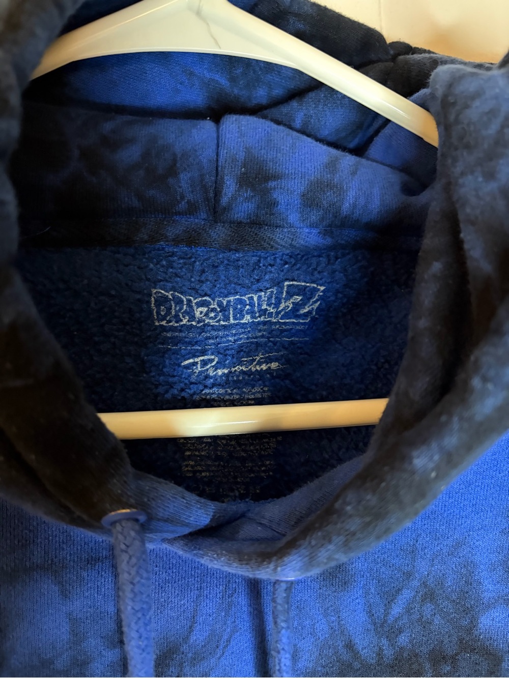 Primitive  x Dragon‎ Ball Z “Shenron Wish” Blue Tie-Dye Pullover Hoodie Size M
